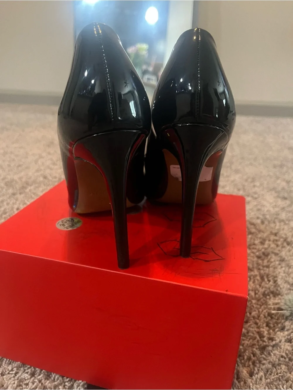 Aldo Black Patent Pointed-Toe Stiletto Pumps